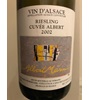 Riesling Cuvée Albert Domaine Albert Mann Alsace 2002